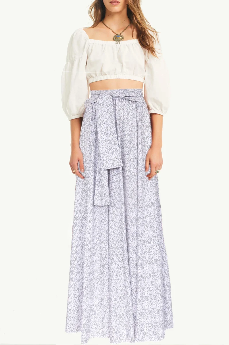 FIORDALISA - Gonna Lunga in Cotone Fantasia Nets - immagine 3