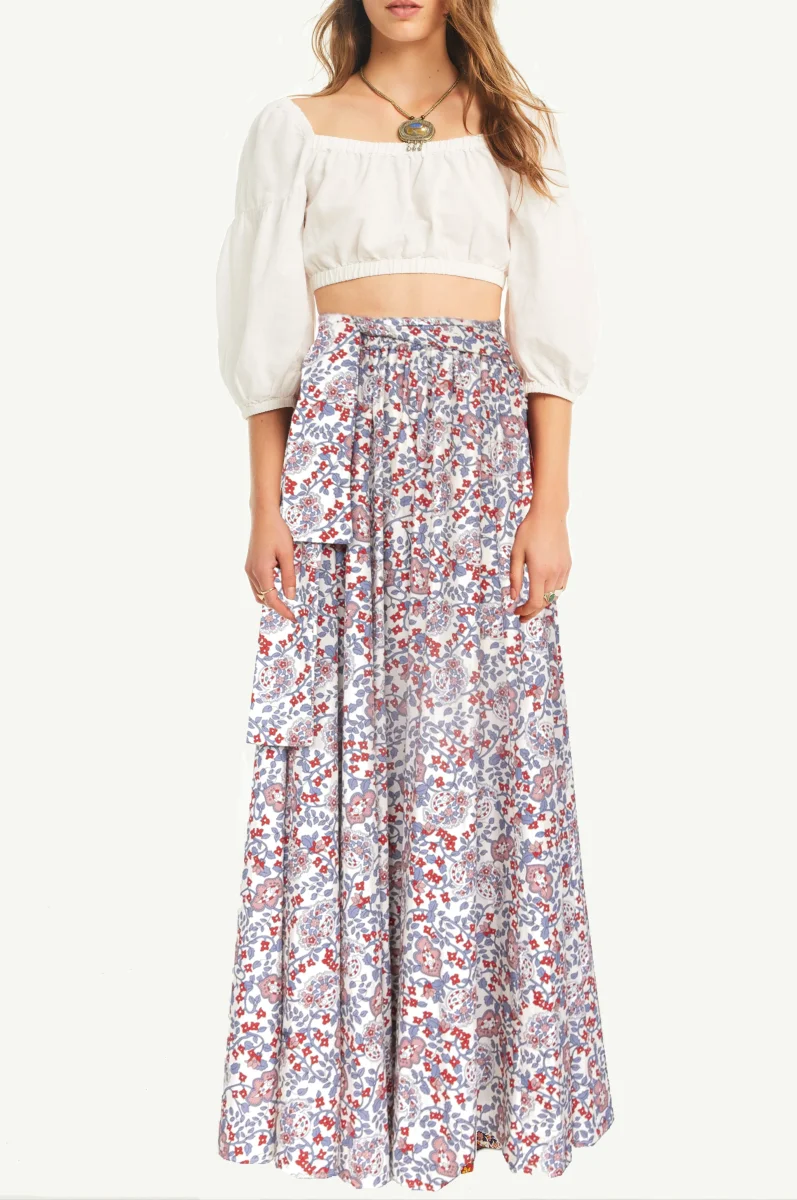 FIORDALISA - Gonna Lunga in Cotone White Obsession - immagine 3